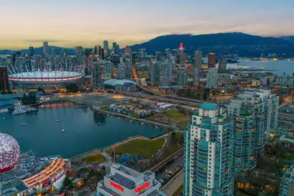 Aerial View of 202 1188 Quebec Street, Vancouver, BC