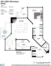 Outdoor Deck Photo of 203 13353 108 Avenue, Surrey, BC