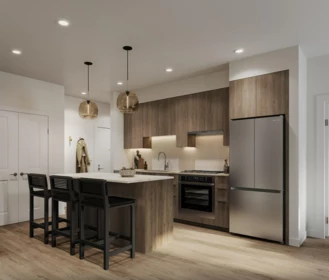 Living Room Photo of B205 18088 72 Avenue, Surrey, BC