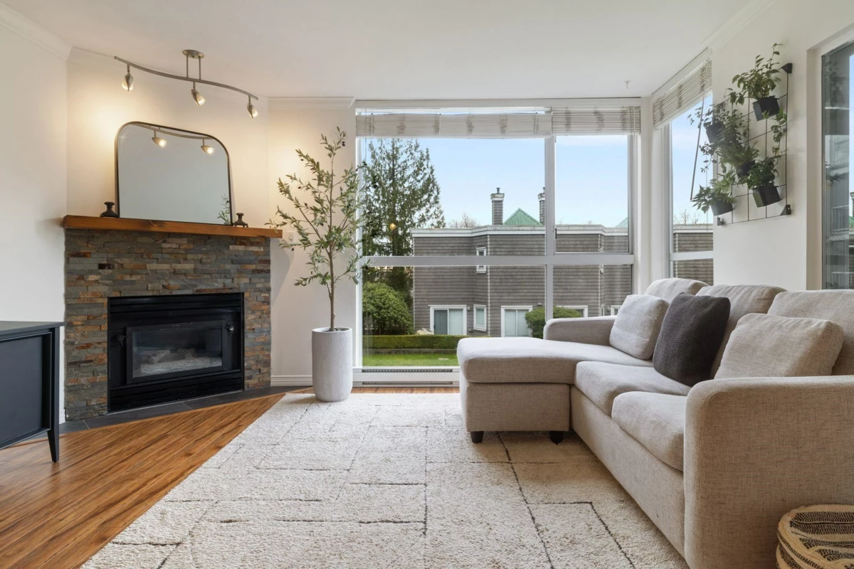 Living Room Photo of 212 8450 Jellicoe Street, Vancouver, BC