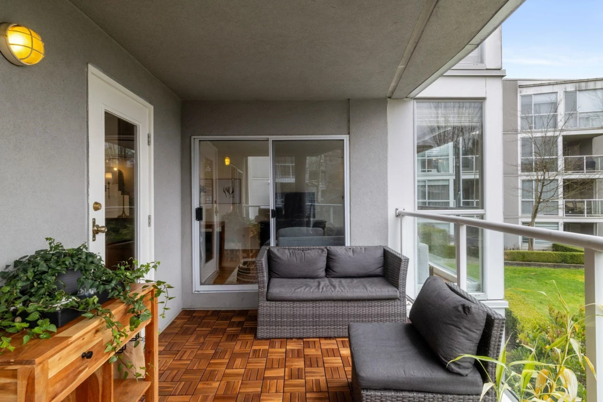 Outdoor Deck Photo of 212 8450 Jellicoe Street, Vancouver, BC