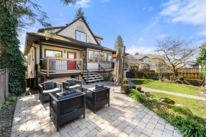 Aerial View of 628 E 5th Street, North Vancouver, BC