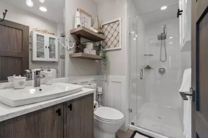 Primary Bathroom Photo of 405 9350 University High Street, Burnaby, BC