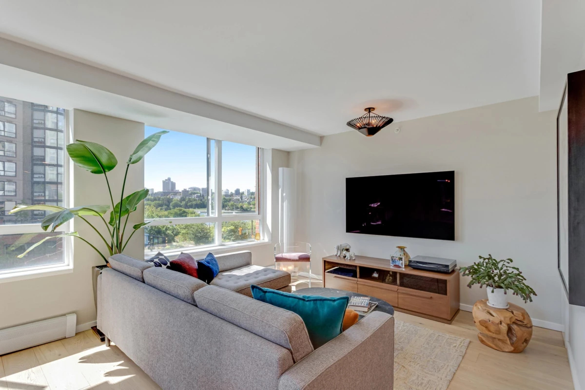 Living Room Photo of 507 289 Drake Street, Vancouver, BC