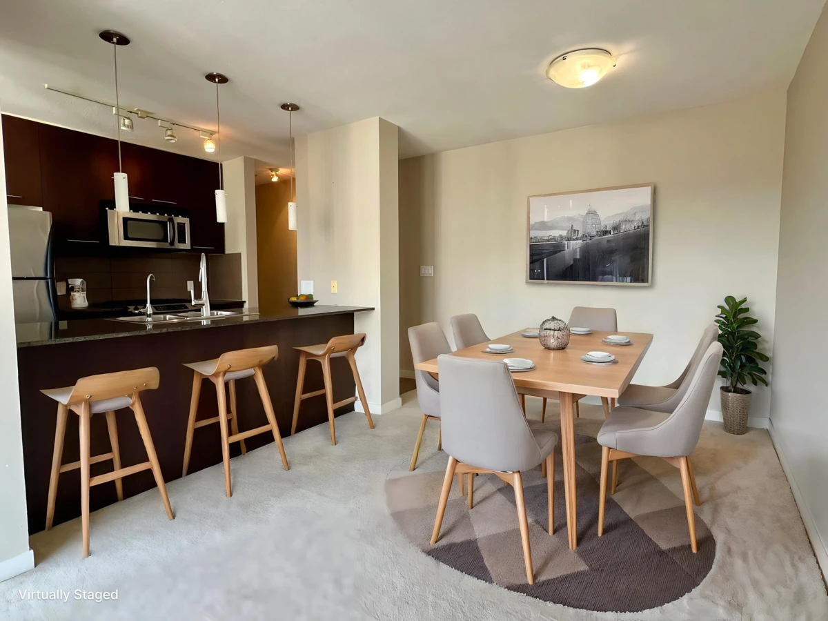 Dining Area Photo of 2501 2979 Glen Drive, Coquitlam, BC