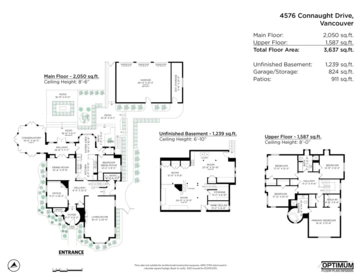 Aerial View of 4576 Connaught Drive, Vancouver, BC
