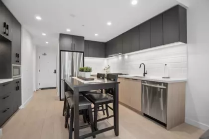 Kitchen Island Photo of 413 3038 St George Street, Port Moody, BC