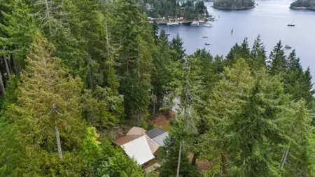 Aerial View of 4825 Sinclair Bay Road, Pender Harbour, BC