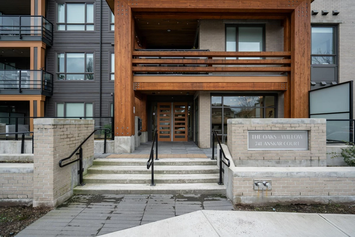 Exterior Front Photo of 101 741 Anskar Court, Coquitlam, BC