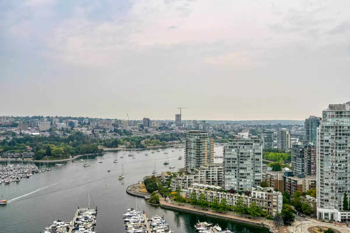 Aerial View of 3307 1033 Marinaside Crescent, Vancouver, BC