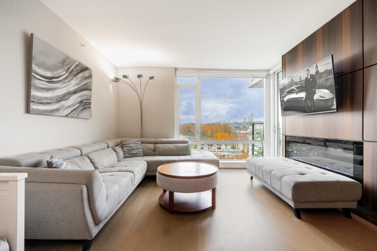 Living Room Photo of 1302 210 Salter Street, New Westminster, BC