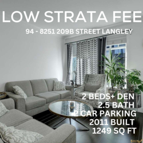 94 8251 209b Street, Langley, BC, Langley — Townhouse for sale
