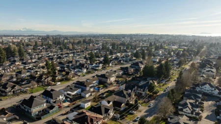 Aerial View of 7923 122a Street, Surrey, BC