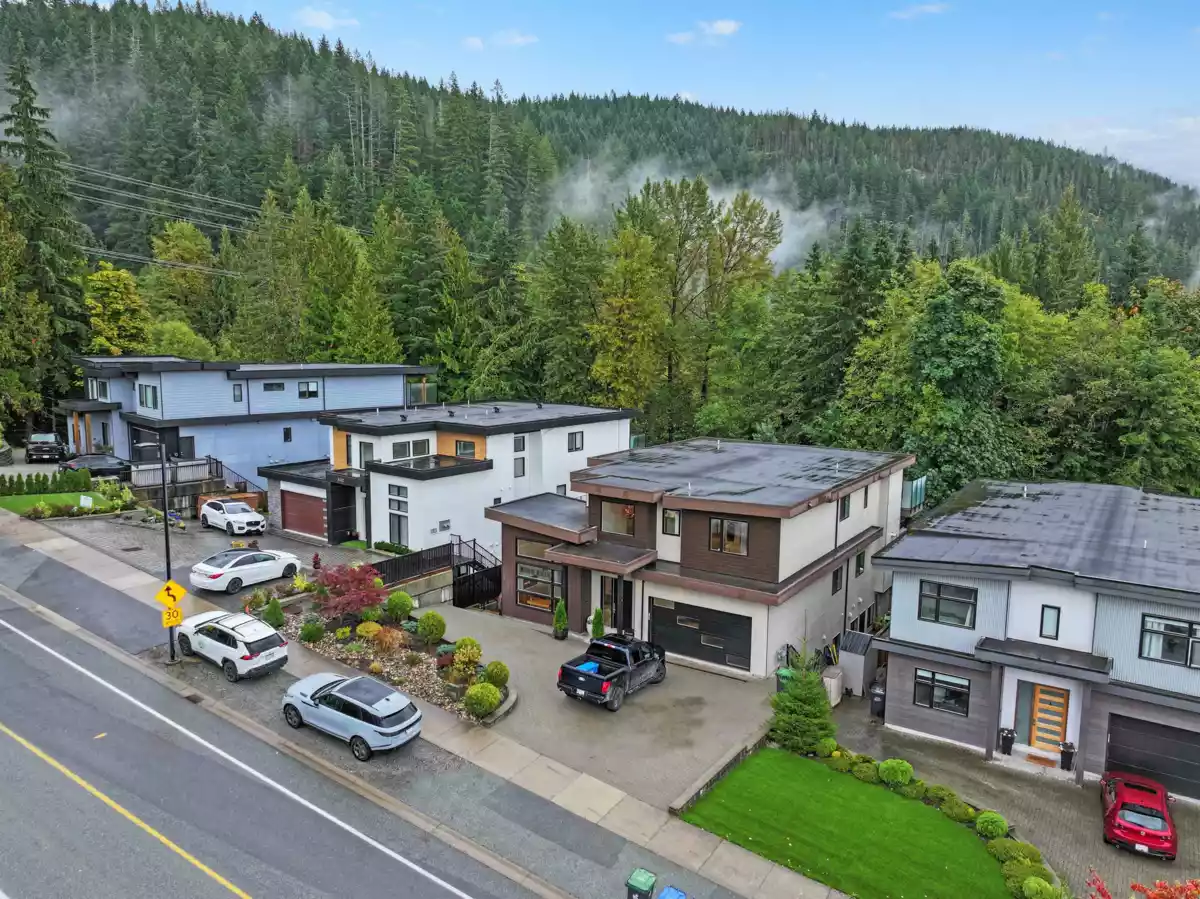 Aerial View of 3404 Mamquam Road, Squamish, BC