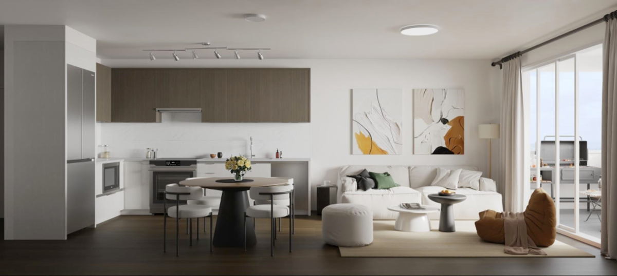 Living Room Photo of 418 15258 102a Avenue, Surrey, BC