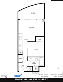 Aerial View of 1806 13318 104 Avenue, Surrey, BC