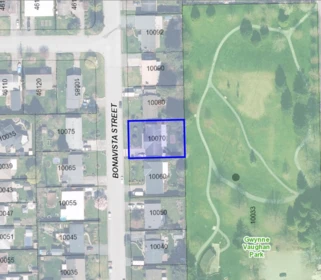 Aerial View of 10070 Bonavista Street, Chilliwack, BC