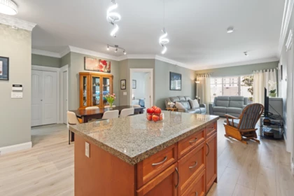 Kitchen Island Photo of 409 22150 Dewdney Trunk Road, Maple Ridge, BC
