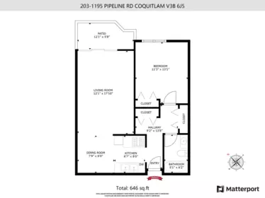 Entry Foyer Photo of 203 1195 Pipeline Road, Coquitlam, BC