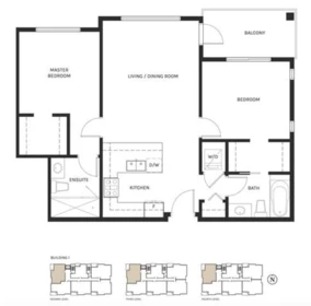 Aerial View of 306 11718 224 Street, Maple Ridge, BC