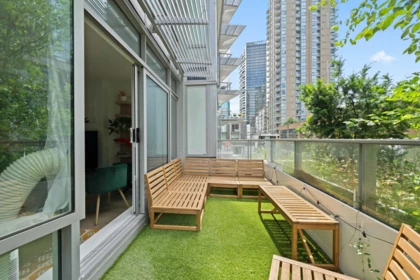 Outdoor Deck Photo of 503 1283 Howe Street, Vancouver, BC