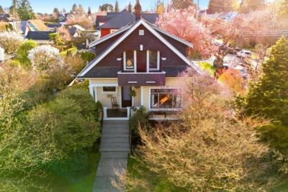 Aerial View of 416 Second Street, New Westminster, BC