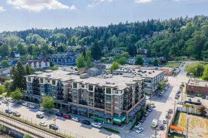 Aerial View of 414 2525 Clarke Street, Port Moody, BC