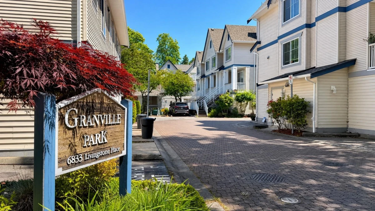 Exterior Rear Photo of 65 6833 Livingstone Place, Richmond, BC