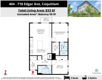 Backyard Photo of 404 718 Edgar Avenue, Coquitlam, BC