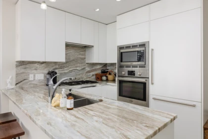 Kitchen Island Photo of 708 185 Victory Ship Way, North Vancouver, BC