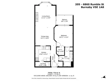Kitchen Island Photo of 205 6860 Rumble Street, Burnaby, BC