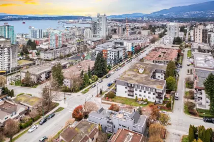 Aerial View of 416 St. Georges Avenue, North Vancouver, BC