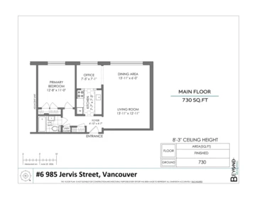 Staircase Photo of 6 985 Jervis Street, Vancouver, BC
