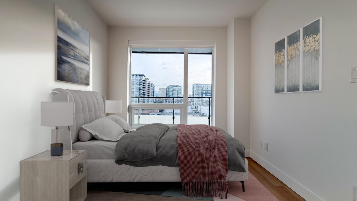 Living Room Photo of 708 7977 Lansdowne Road, Richmond, BC