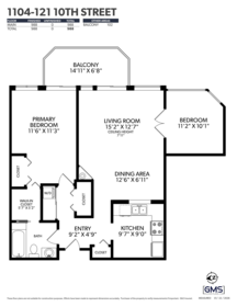 1104 121 Tenth Street, New Westminster, BC