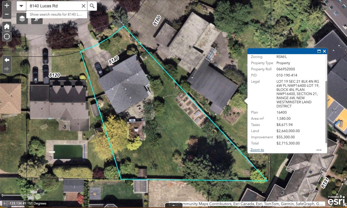 Playground / Recreational Area Near 8140 Lucas Road, Richmond, BC