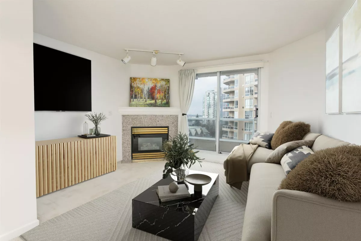 Living Room Photo of 1003 1185 Quayside Drive, New Westminster, BC