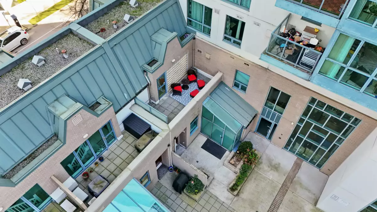 Aerial View of 203 1238 Melville Street, Vancouver, BC