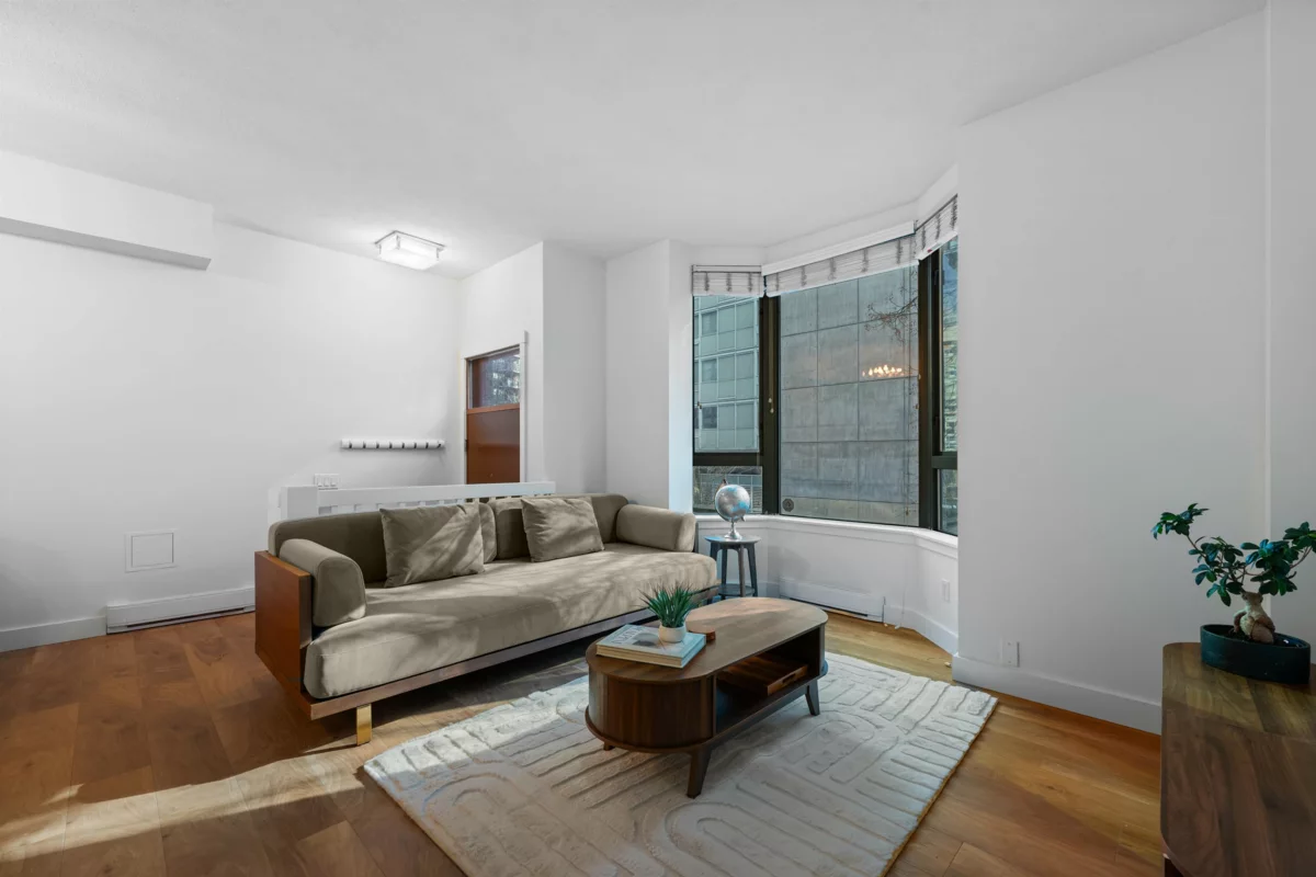 Living Room Photo of 203 1238 Melville Street, Vancouver, BC