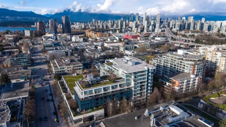 Aerial View of 820 1777 W 7th Avenue, Vancouver, BC