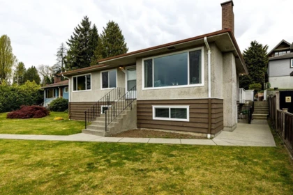 Aerial View of 4581 Sunland Place, Burnaby, BC