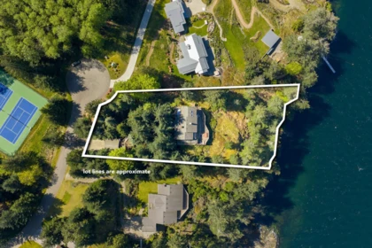 Aerial View of 520 Smugglers Cove Road, Bowen Island, BC