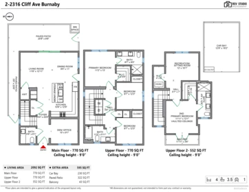 Aerial View of 2 2316 Cliff Avenue, Burnaby, BC