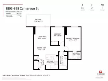 Outdoor Patio Photo of 1803 898 Carnarvon Street, New Westminster, BC