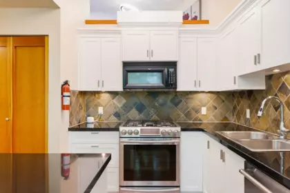 Kitchen Island Photo of 114 8 Renaissance Square, New Westminster, BC