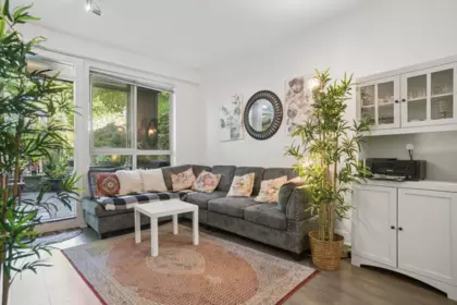 Living Room Photo of 107 7478 Byrnepark Walk, Burnaby, BC