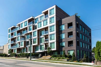 Exterior Rear Photo of 606 5399 Joyce Street, Vancouver, BC