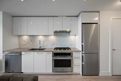 Kitchen Photo of 1306 3581 E Kent Avenue North Avenue, Vancouver, BC