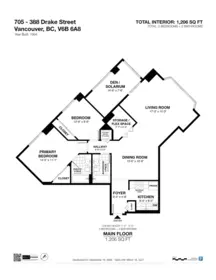 Entry Foyer Photo of 705 388 Drake St, Vancouver, BC