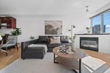 Living Room Photo of 409 122 E 3rd Street, North Vancouver, BC